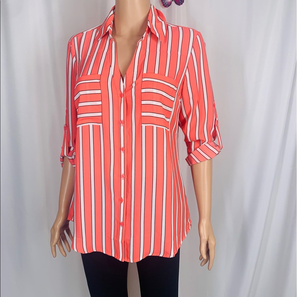 Express Stripe Portofino Button Down Shirt